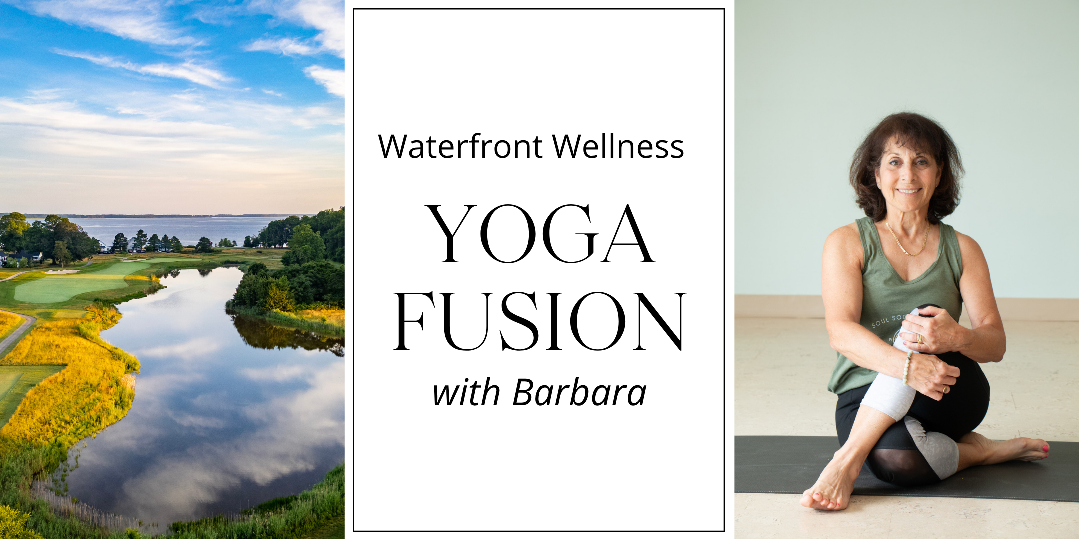 Start your weekend with movement, mindfulness, and beautiful waterfront views at Queenstown Harbor. Join Kent Island local and certified yoga instructor Barbara Russell for a refreshing Yoga Fusion experience on the River House Lawn overlooking the Chester River.