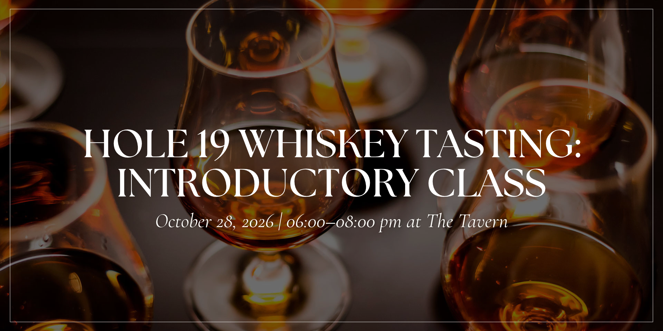 Join us at The Tavern for the inaugural session of the Hole 19 Whiskey Tasting series! Led by Prayoot “Pray” Charoenthep—a Master Bourbon Taster from Whiskey University, retired U.S. Air Force Lieutenant Colonel, and former military diplomat—this interactive, 2-hour introductory class blends a global perspective with a deep passion for great spirits and the game of golf. During this exclusive, interactive class, guests will learn how to evaluate and enjoy whiskey using a wine-tasting approach, exploring unique expressions across the nose, palate, and finish. Pray will guide you through the rich history and distinct background of each featured distillery. Guests are highly encouraged to share their own tasting notes and favorite spirits stories throughout the evening. Ticket price includes 6 whiskey samples total, premium Glencairn tasting glasses for each attendee, and a selection of light appetizers provided by the Queenstown Harbor culinary team. Space is strictly limited to 20 guests to maintain an intimate, conversational atmosphere.