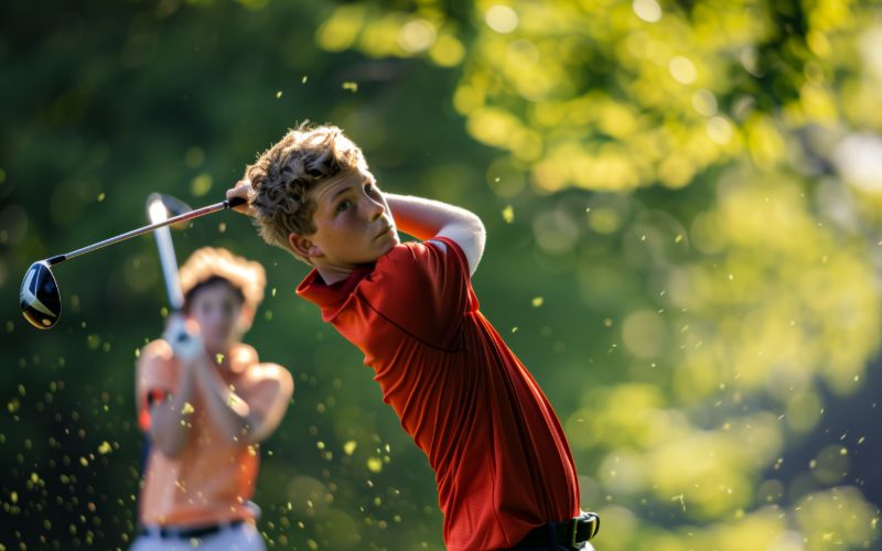 kids playing golf photorealistic environment (1)