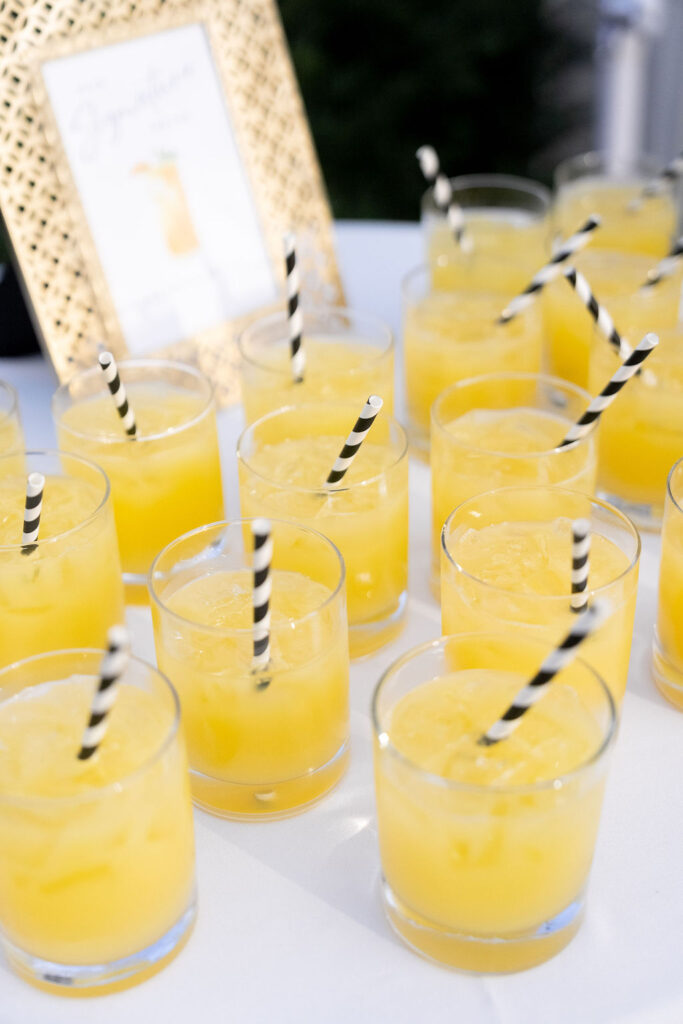 signature cocktails from queenstown harbor are on display